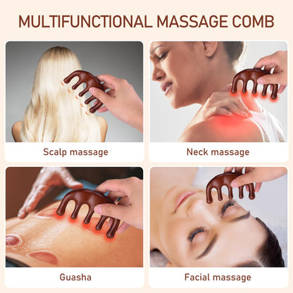 Wooden Scalp Massager Hair Comb