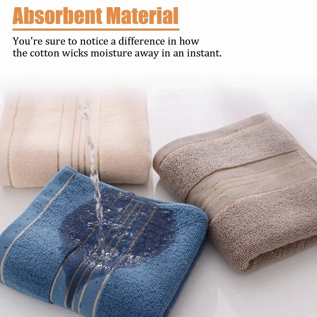 Thickened Soft Absorbent Face Hand Towel – 3 Pieces