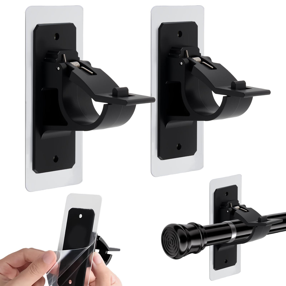 No Drill Curtain Bracket – 4 Pieces
