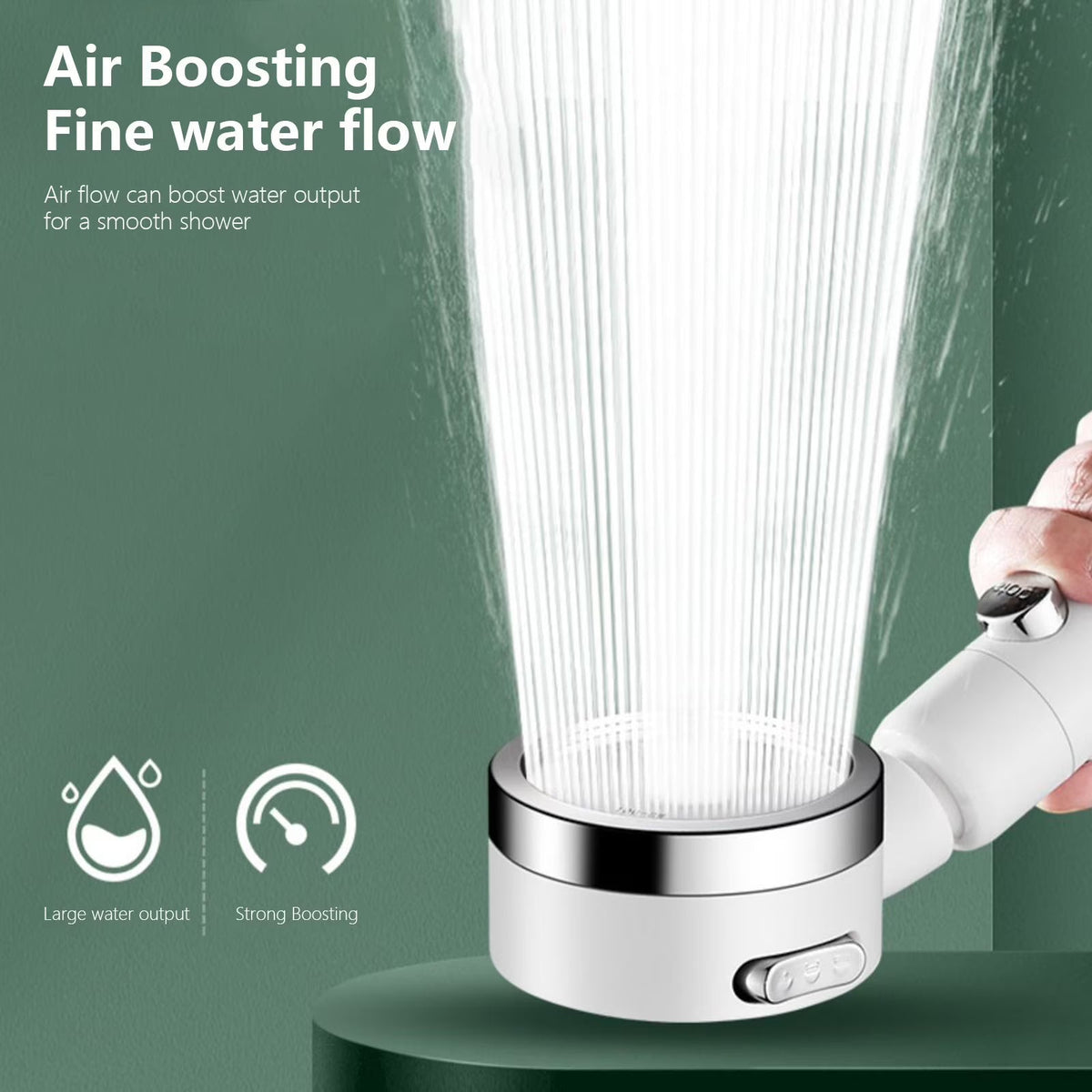 One-Touch Stop Showerhead