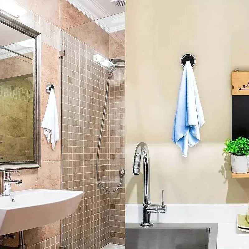 Adhesive Round Towel Holder – 2 Pieces