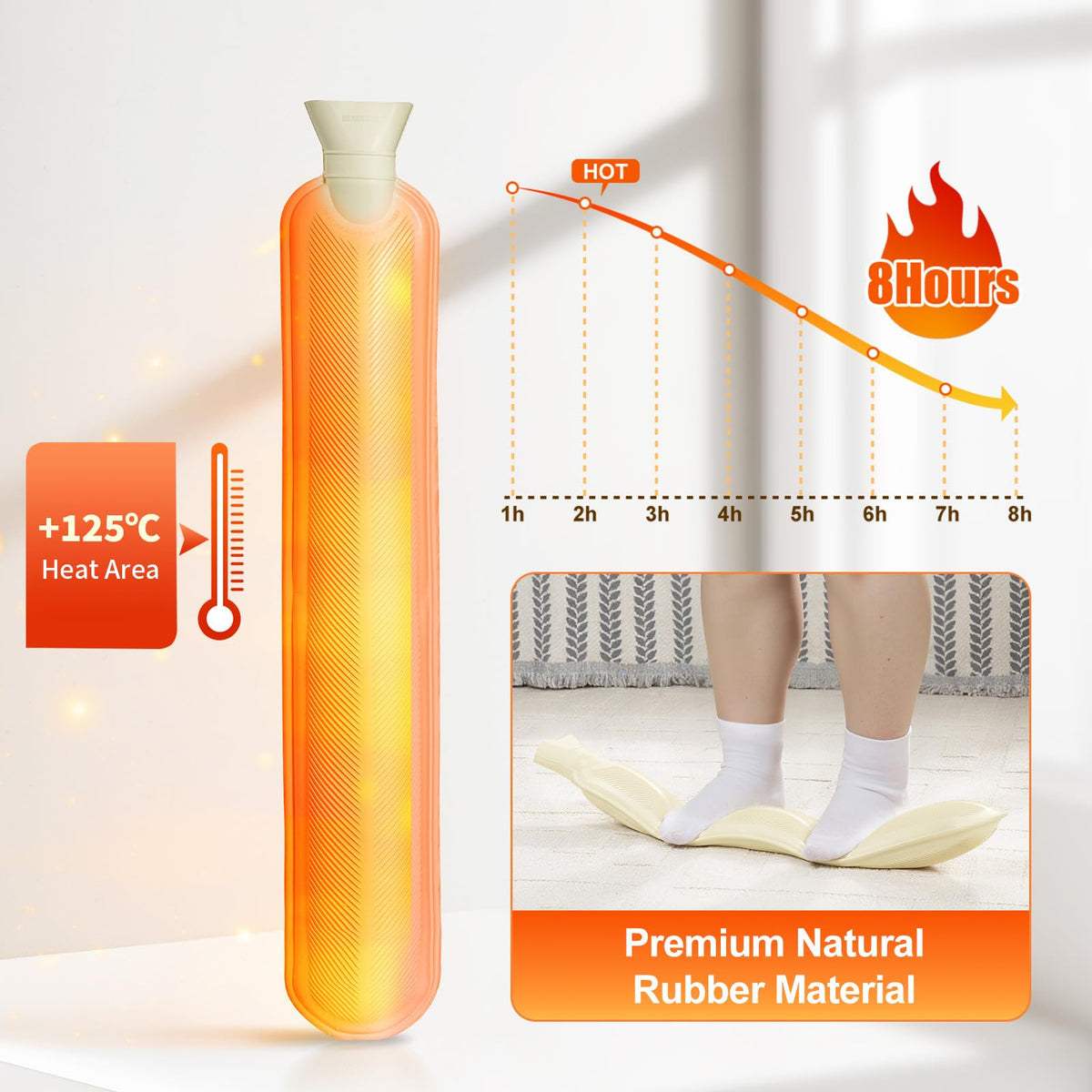 Rubber Bottle with Soft Cover