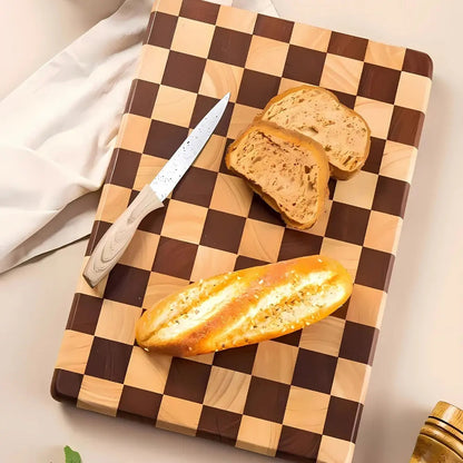 Checkered Wood Cutting Board