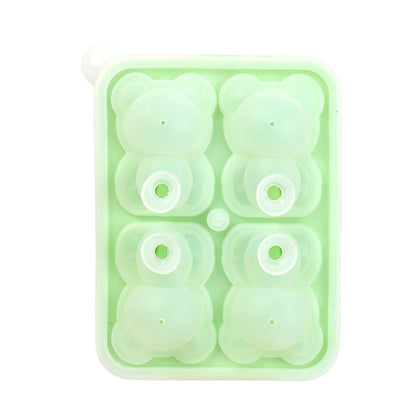 Bear-Shaped Silicone Ice Mould with Four Cavities
