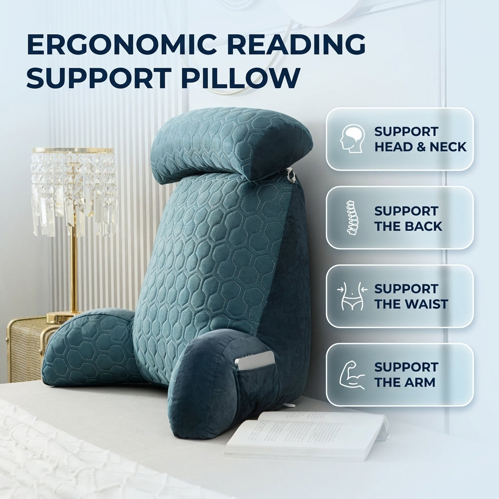 Reading Lounge Cushion with Side Pockets