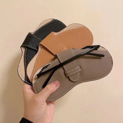 Slim Leather Glasses Case Portable Sleeve