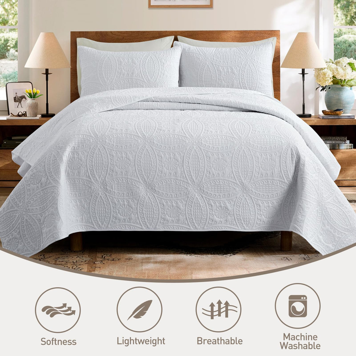 Soft Lightweight Coin Pattern Bedding Set