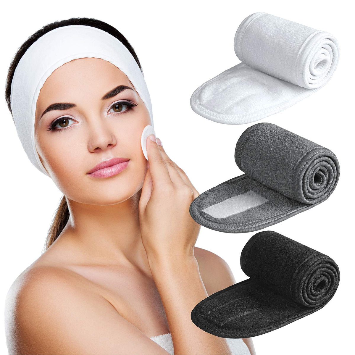 Microfibre Adjustable Spa Headband Hair Wrap