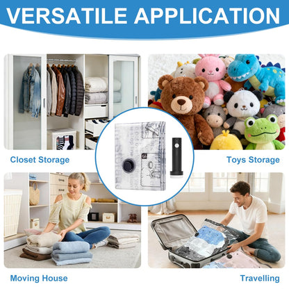 Vacuum Storage Bags with USB Pump – 8 Pack