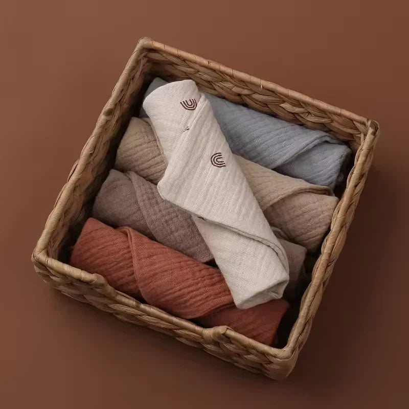Baby Muslin Cotton Washcloth Set – 5 Pieces