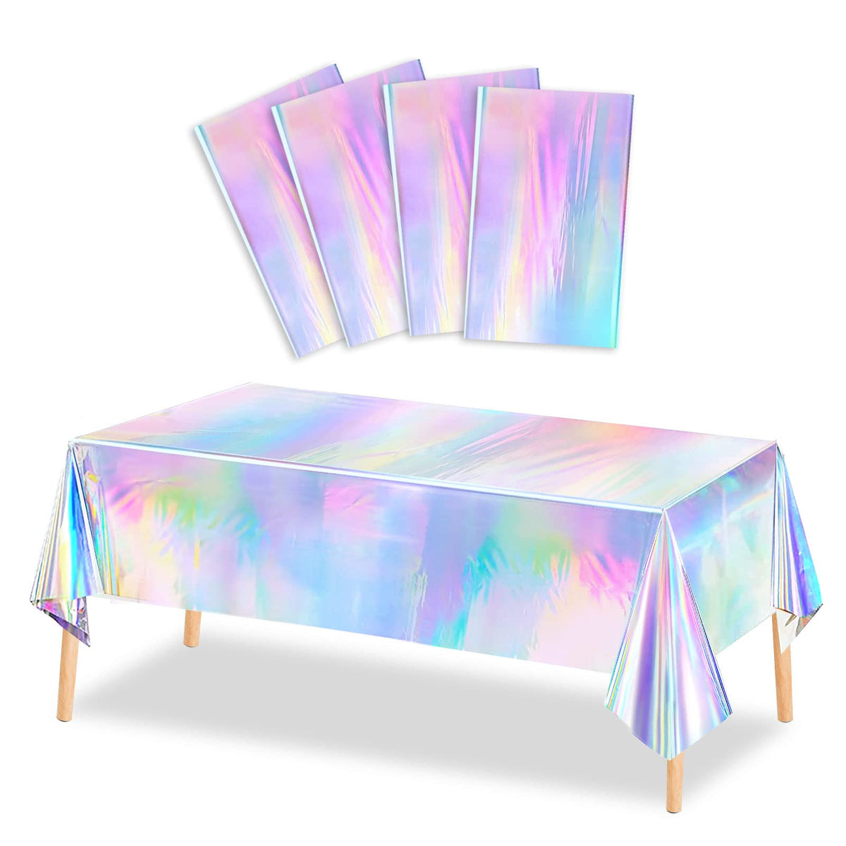 Rainbow Party Tablecloth – 4 Pieces