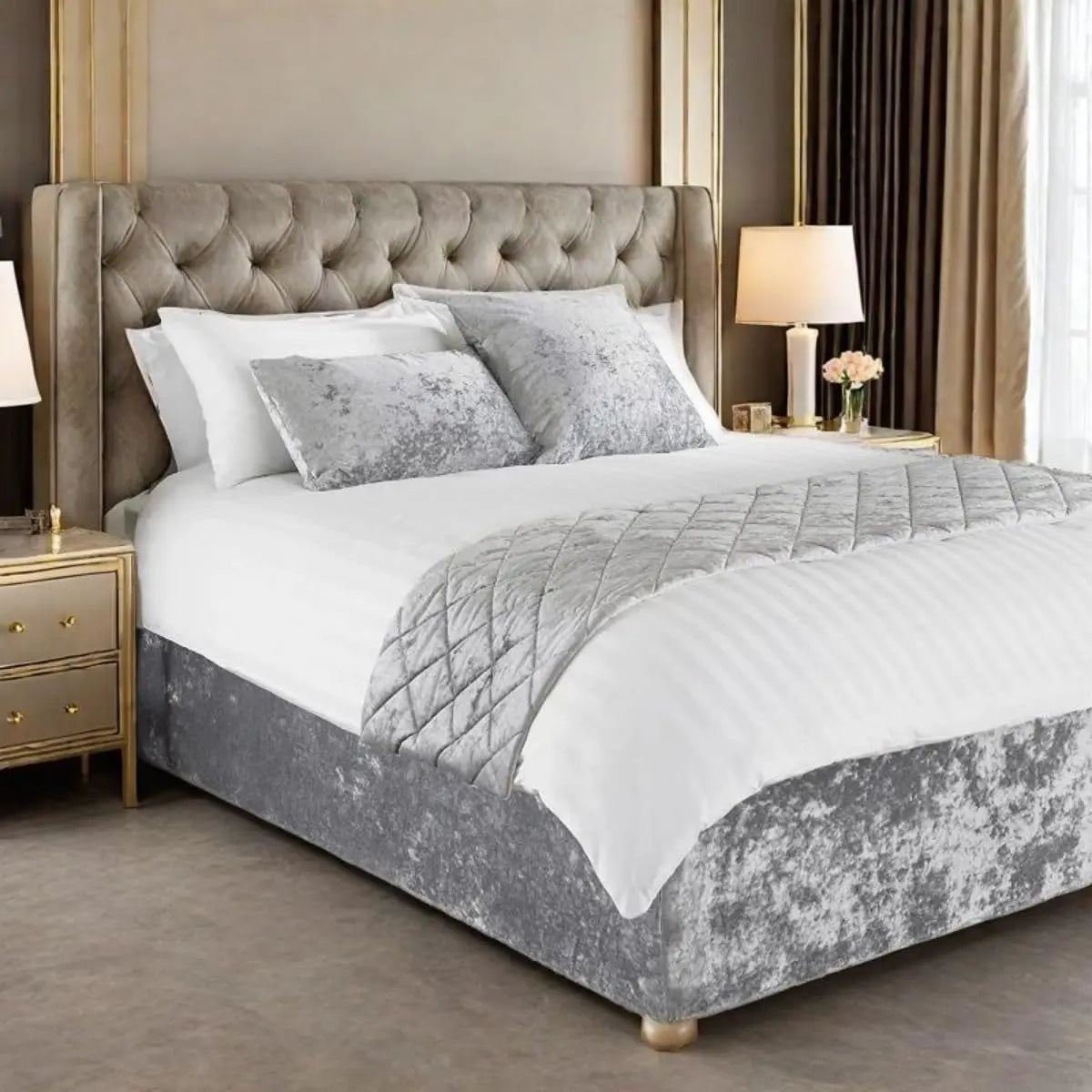 Velvet Wrap Bed Skirt
