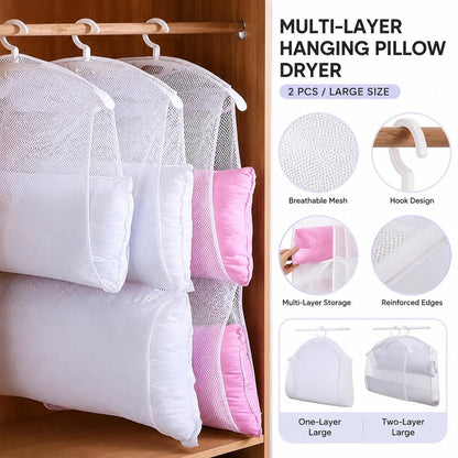 Hanging Pillow Drying Rack – 2 Pieces