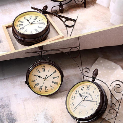 Double-Sided Station Clock