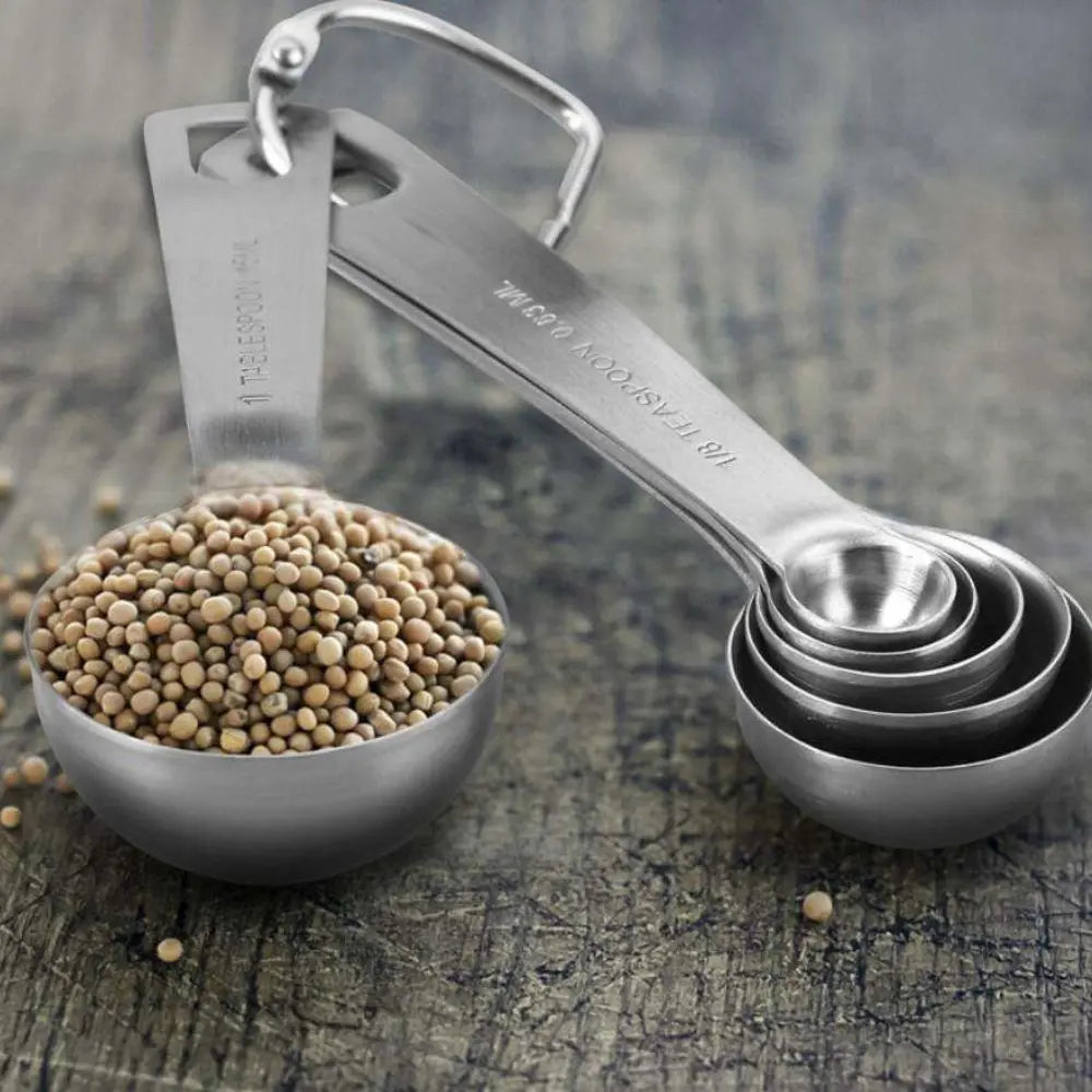 Stainless Steel Measuring Spoons Set – 6 Pieces