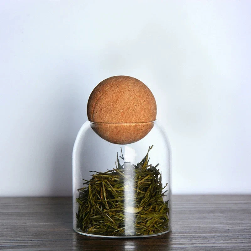 Round Cork Glass Jar