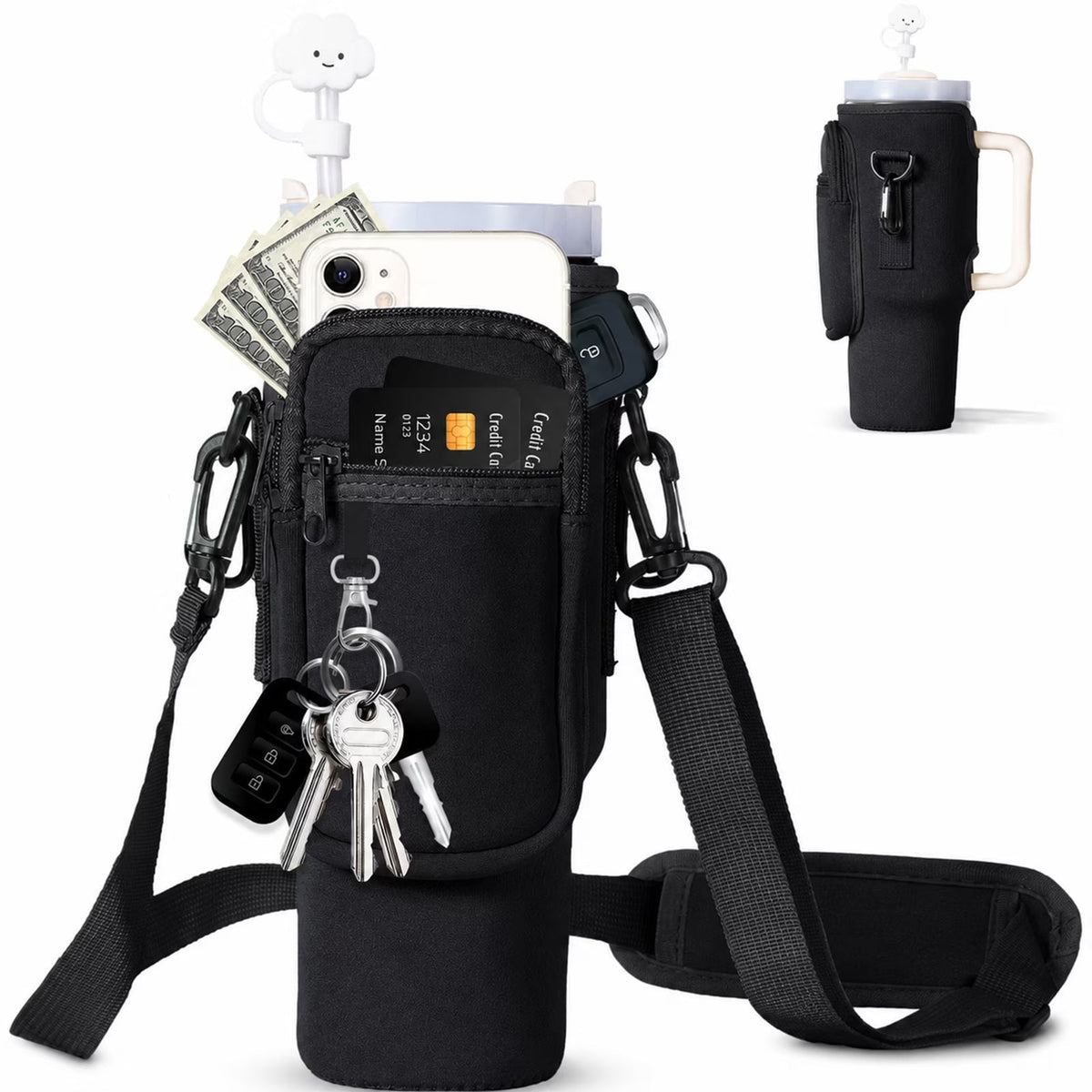 Phone Pocket Bottle Carrier