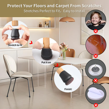 Chair Leg Protectors – 8 Pieces