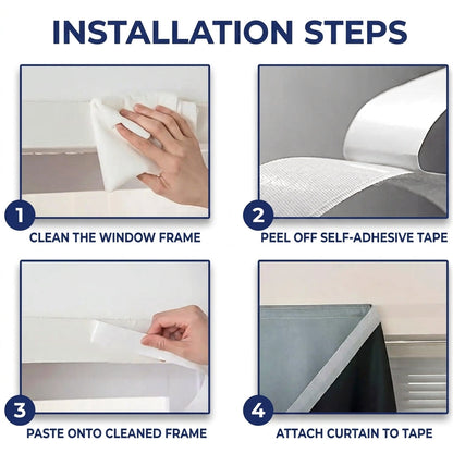 Portable Self-Adhesive Blackout Curtain – Cut-to-Size Window Cover