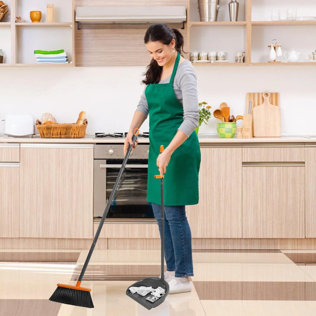 Upright Broom Set