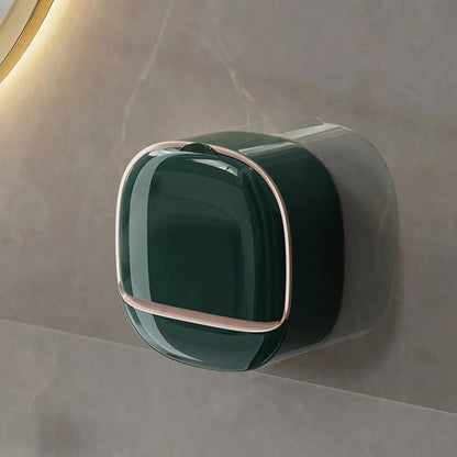 Wall-Mounted Soap Dishes with Lids – 2 Pack