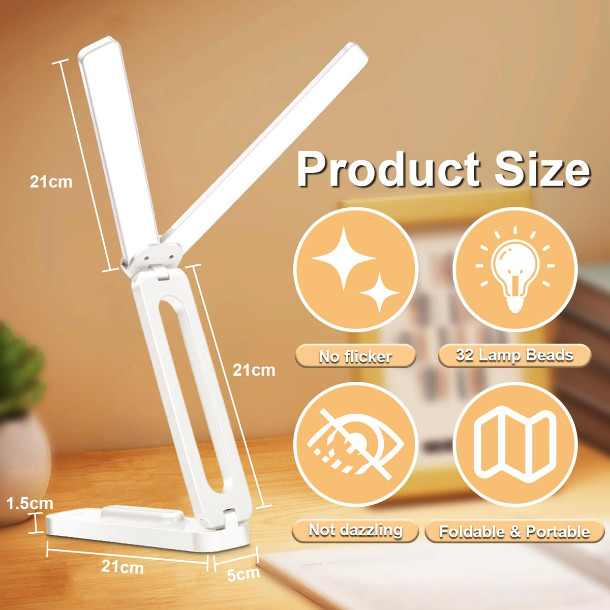 Foldable Touch LED Desk Lamp