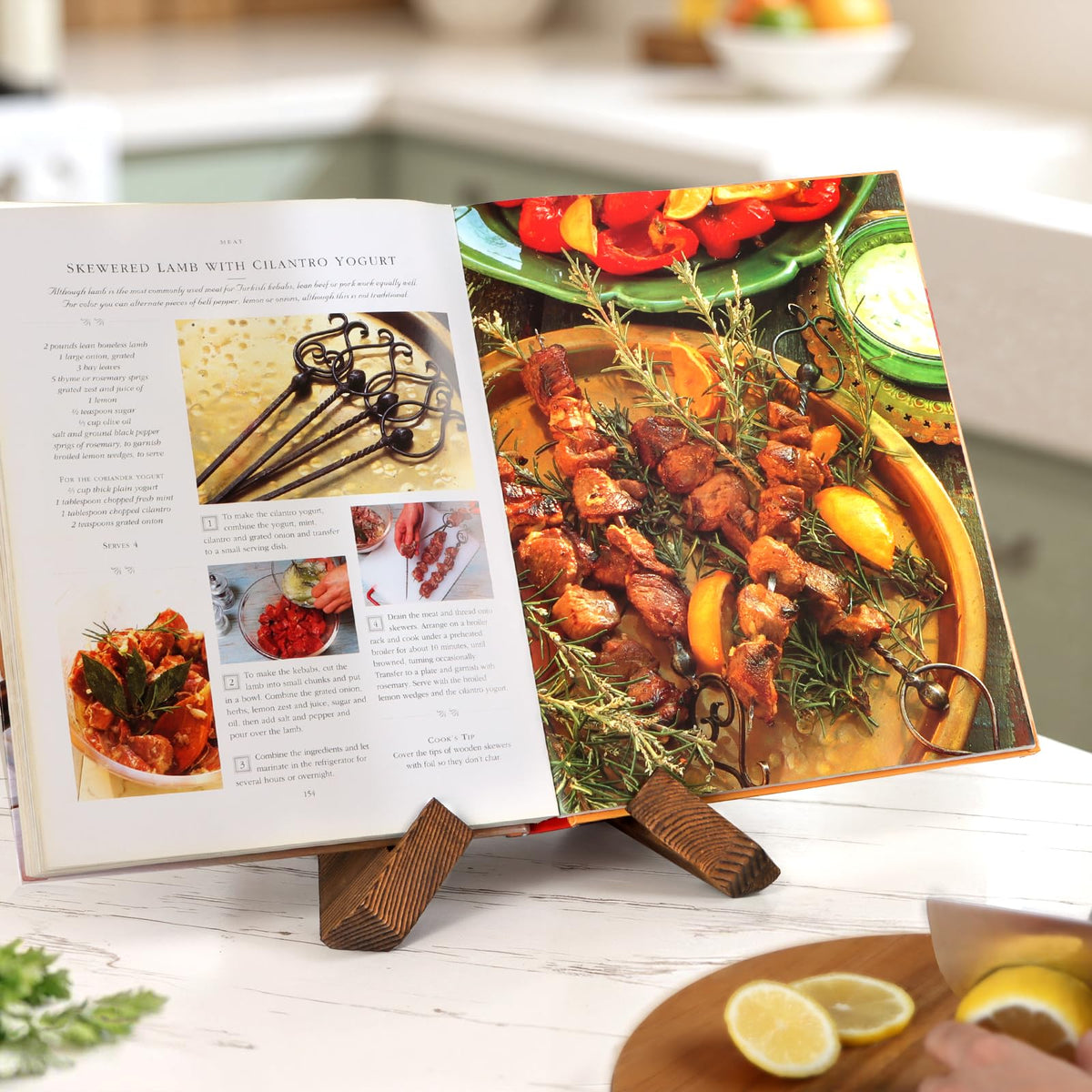 Wooden Cookbook Stand