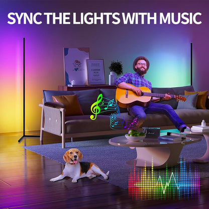 RGB LED Corner Floor Lamp