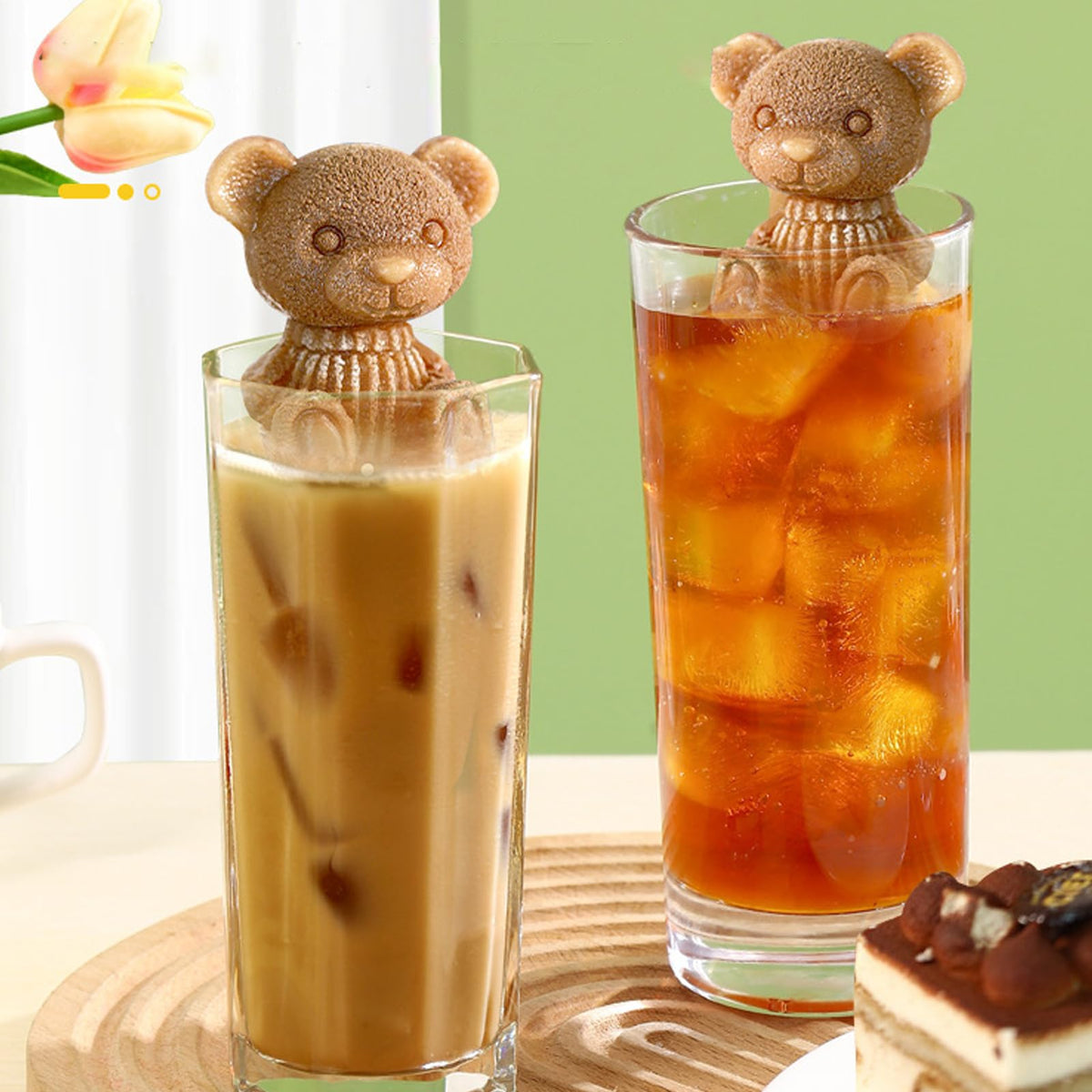 Bear-Shaped Silicone Ice Mould with Four Cavities