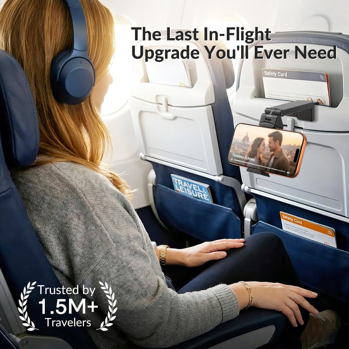 Airplane Phone Holder Dual 360 Rotation