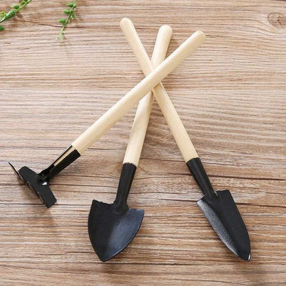 Mini Gardening Tool Set with Wooden Handles
