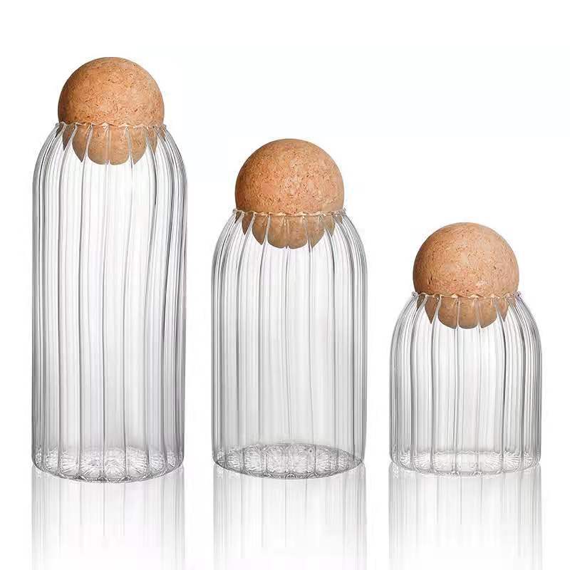Round Cork Glass Jar