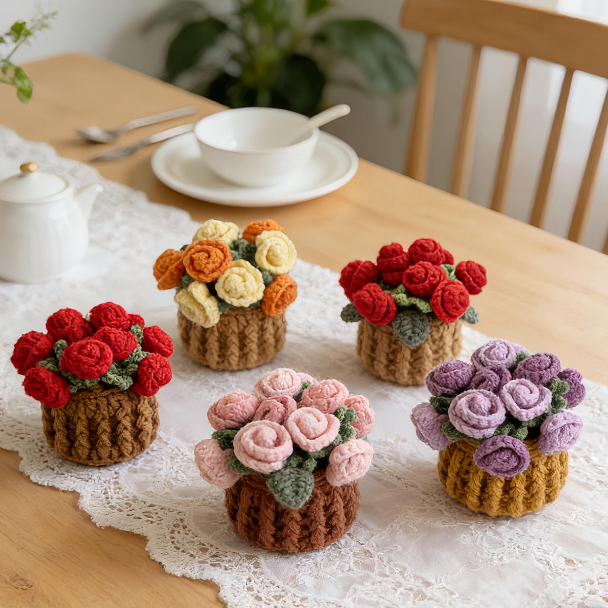 Rose Crochet Coaster