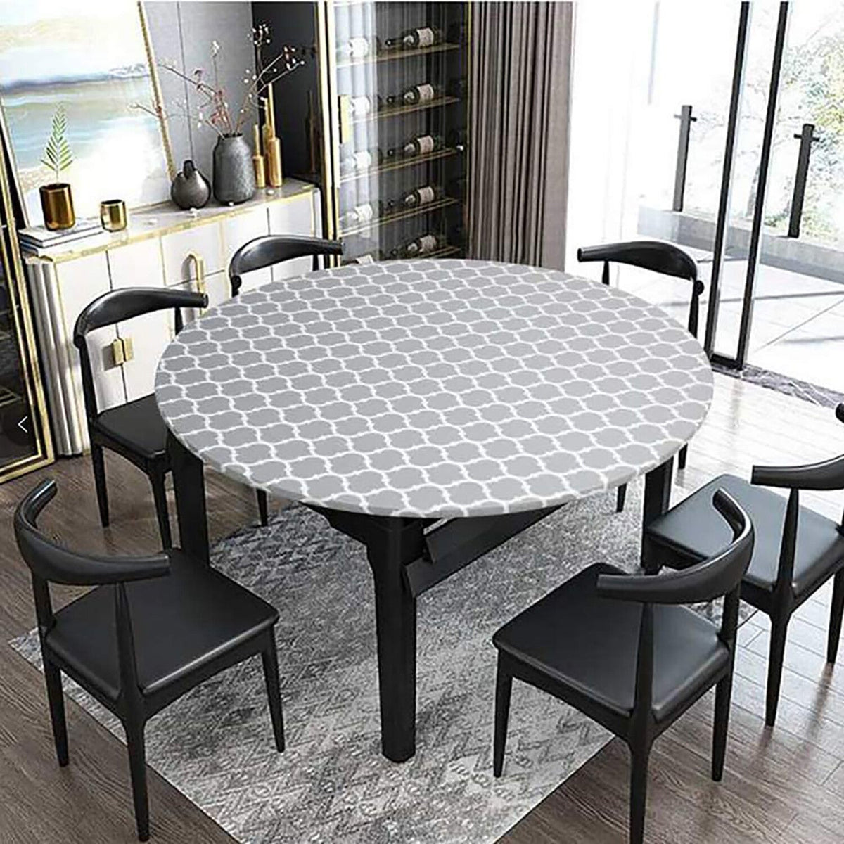 Round Vinyl Tablecloth