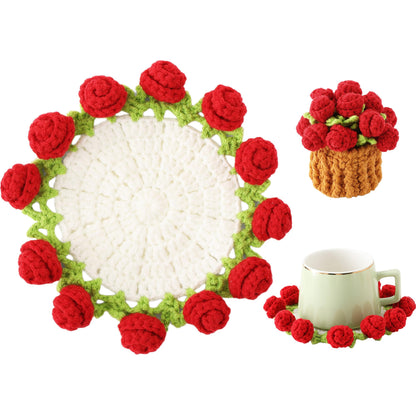 Rose Crochet Coaster