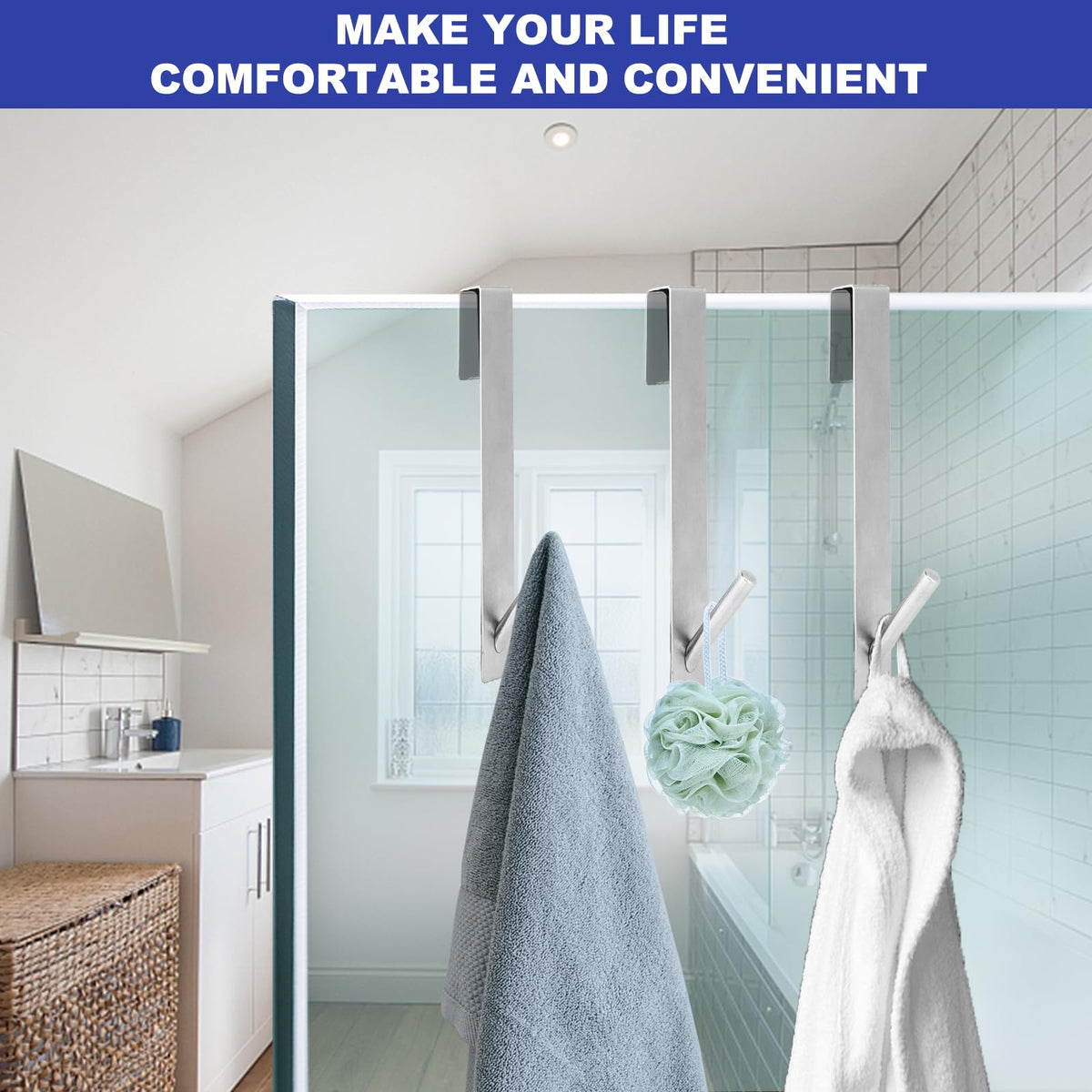 Shower Door Hooks – 2 Pieces