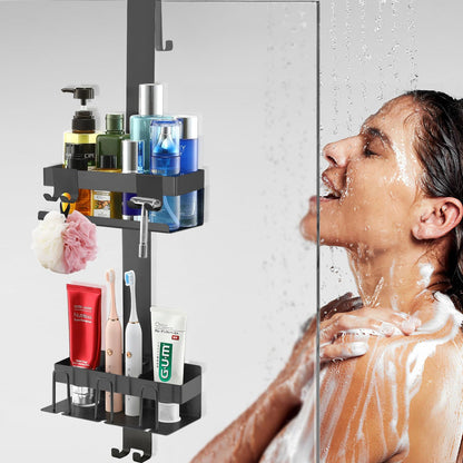 No Drill Bathroom Shelf