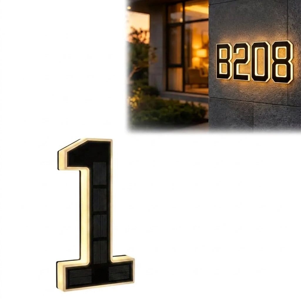 Solar Address Plaque
