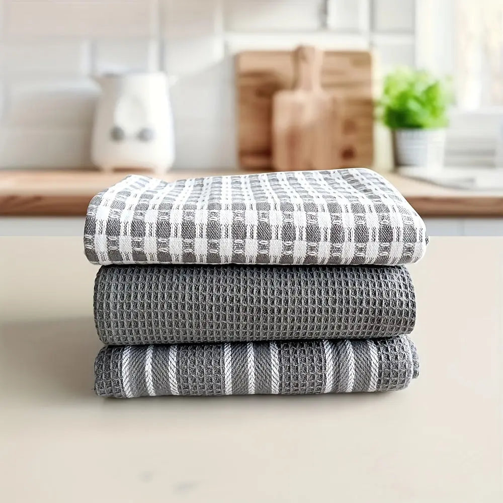 Cotton Kitchen Tea Towels – 3 Pack
