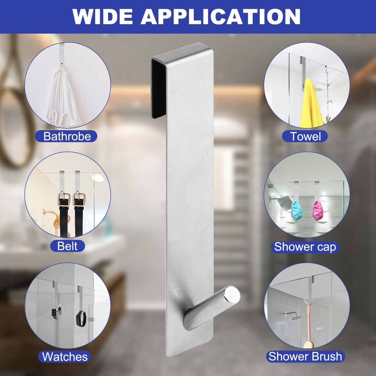 Shower Door Hooks – 2 Pieces