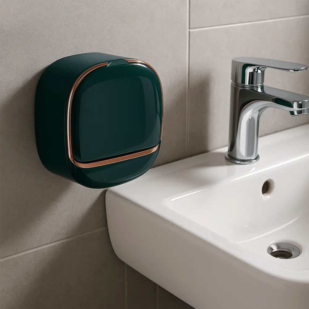 Wall-Mounted Soap Dishes with Lids – 2 Pack