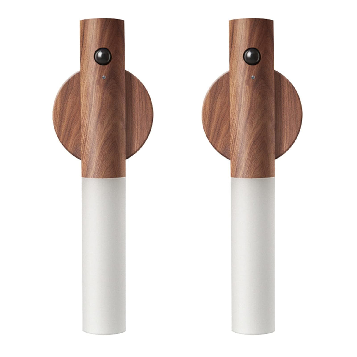 Rechargeable Walnut Wall Lights with Motion Sensor – 2 Pack