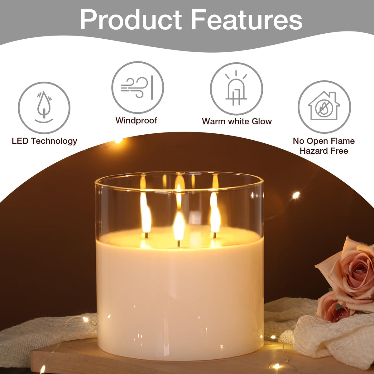 Remote Flameless Pillar Candle