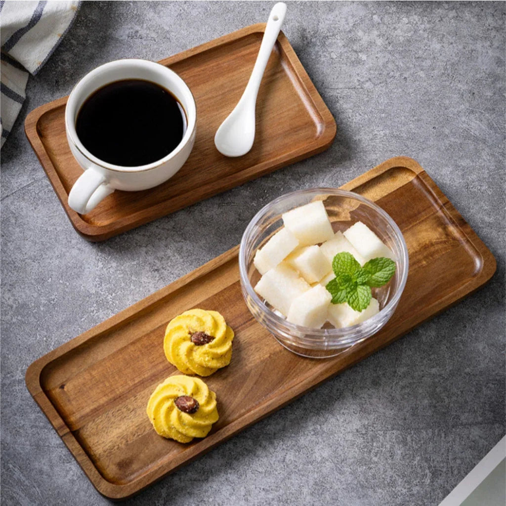 Wooden Serving Tray – 3 Pieces