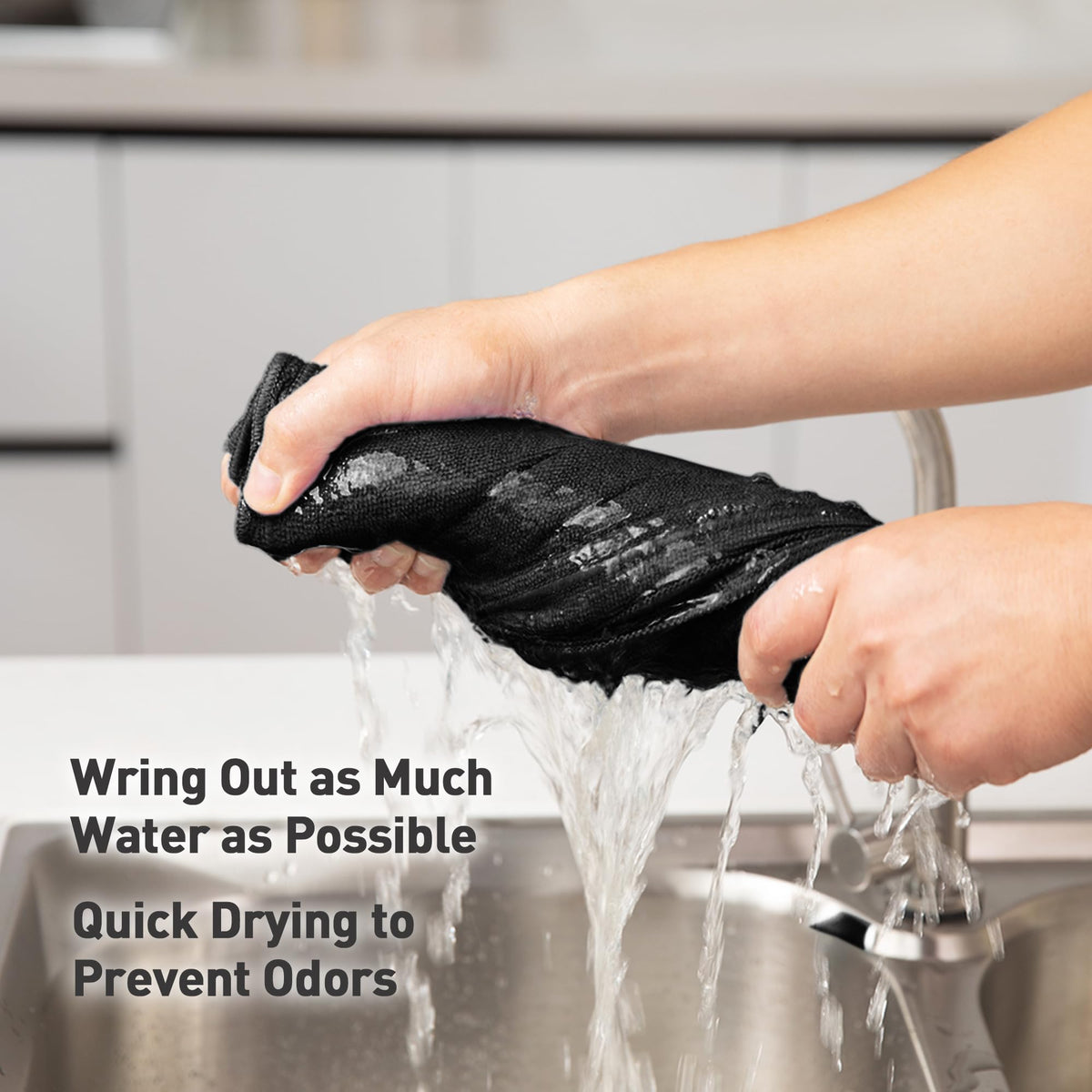 Black Microfibre Cleaning Cloth Set – 50 Pieces