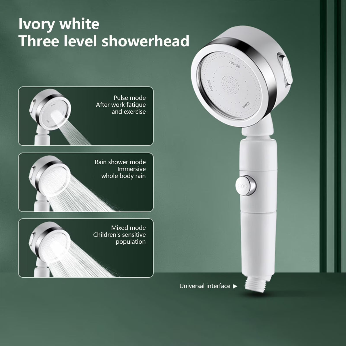 One-Touch Stop Showerhead