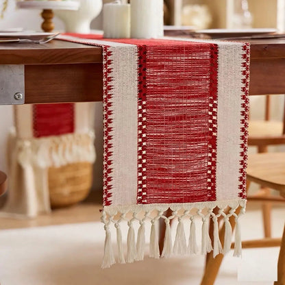 Brown Boho Table Runner Dining Decor