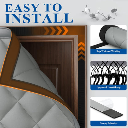 Waterproof Coldproof Magnetic Cotton Door Curtain