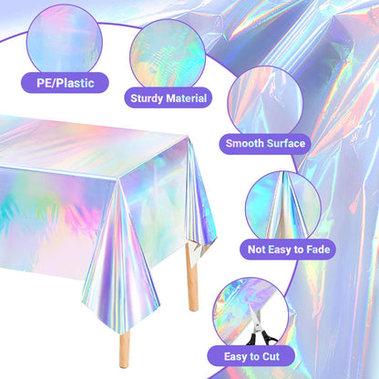 Rainbow Party Tablecloth – 4 Pieces