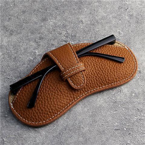 Slim Leather Glasses Case Portable Sleeve